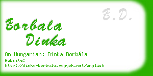 borbala dinka business card