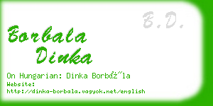 borbala dinka business card